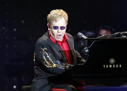 British singer Elton John performs during his concert in Istanbul British singer Elton John performs during his concert in Istanbul