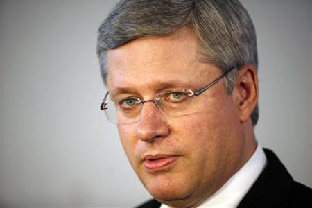 Canadian Prime Minister Stephen Harper talks to the media at U.N. headquarters in New York Canadian Prime Minister Stephen Harper talks to the media at U.N. headquarters in New York