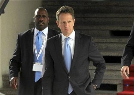 U.S. Secretary of the Treasury Geithner leaves after talks with Polish Finance Minister Rostowski in Wroclaw U.S. Secretary of the Treasury Geithner leaves after talks with Polish Finance Minister Rostowski in Wroclaw