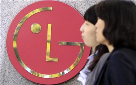 People walk past a company logo of LG Electronics in Seoul People walk past a company logo of LG Electronics in Seoul