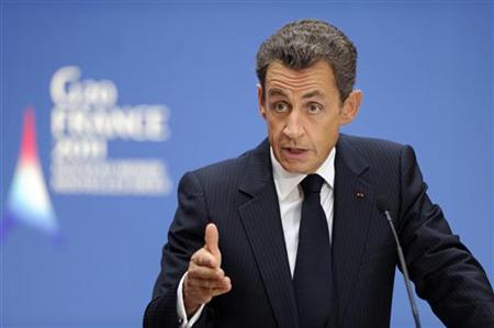 France's President Sarkozy delivers his speech to the Group of 20 Labour Ministers reunion at the Elysee Palace in Paris France's President Sarkozy delivers his speech to the Group of 20 Labour Ministers reunion at the Elysee Palace in Paris