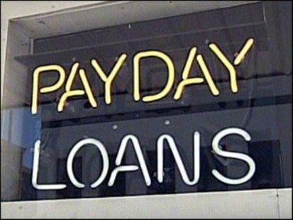 Payday loan sign Payday loan sign