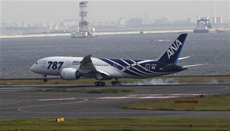 A Boeing 787 Dreamliner aircraft lands for delivery to All Nippon Airways (ANA) of Japan at Haneda airport in Tokyo A Boeing 787 Dreamliner aircraft lands for delivery to All Nippon Airways (ANA) of Japan at Haneda airport in Tokyo