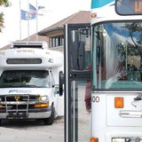 MAX buses waiting at the Padnos Transportation Center (photo courtesy Macatawa Area Express)