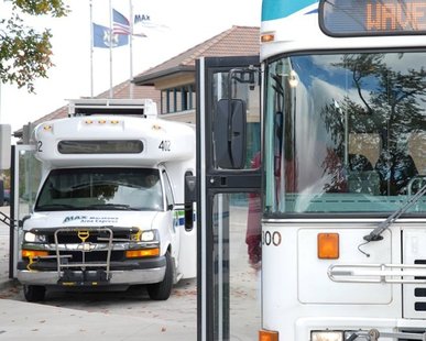 MAX buses waiting at the Padnos Transportation Center (photo courtesy Macatawa Area Express) MAX buses waiting at the Padnos Transportation Center (photo courtesy Macatawa Area Express)