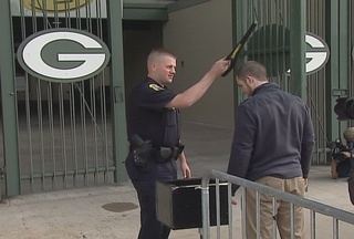 Football fans will notice security changes this Sunday at Lambeau Field. Handheld wands will be at every gate. (courtesy of FOX 11). Football fans will notice security changes this Sunday at Lambeau Field. Handheld wands will be at every gate. (courtesy of FOX 11).