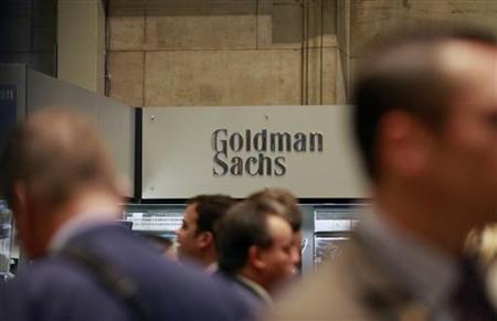 Traders work on the floor of the New York Stock Exchange near the Goldman Sachs stall Traders work on the floor of the New York Stock Exchange near the Goldman Sachs stall