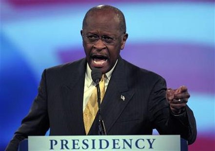 U.S. presidential candidate Herman Cain speaks to delegates during the Republican Party of Florida Presidency 5 Convention in Orlando U.S. presidential candidate Herman Cain speaks to delegates during the Republican Party of Florida Presidency 5 Convention in Orlando