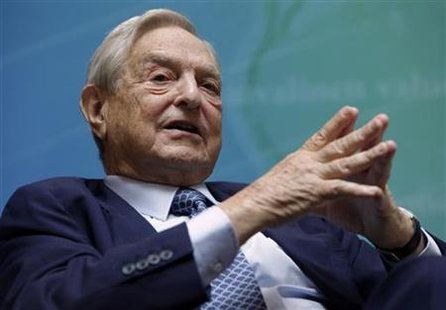 Billionaire investor Soros speaks at a forum during the annual IMF-World Bank meetings in Washington Billionaire investor Soros speaks at a forum during the annual IMF-World Bank meetings in Washington