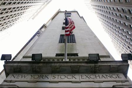 An U.S. flag hangs outside the New York Stock Exchange An U.S. flag hangs outside the New York Stock Exchange