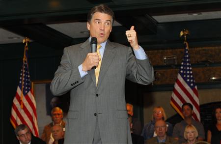 Republican presidential candidate Texas Governor Perry speaks to voters at an economic forum in Hampton Republican presidential candidate Texas Governor Perry speaks to voters at an economic forum in Hampton