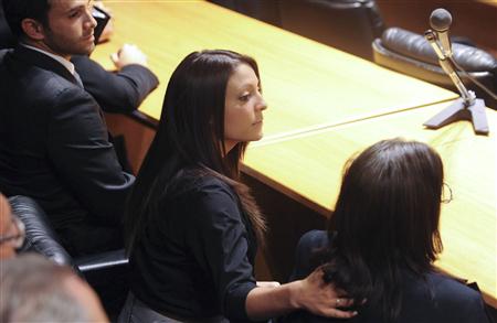 Family members of murdered British student Kercher attend a court session announcing the verdict on Knox and Sollecito in the killing of Ker Family members of murdered British student Kercher attend a court session announcing the verdict on Knox and Sollecito in the killing of Ker