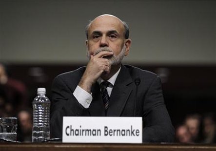 U.S. Federal Reserve Chairman Bernanke is pictured before testifying at a Joint Economic Committee hearing on the economic outlook in Washin U.S. Federal Reserve Chairman Bernanke is pictured before testifying at a Joint Economic Committee hearing on the economic outlook in Washin