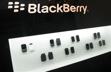 Blackberry devices are displayed at a release party to promote the BlackBerry OS 7 devices in Toronto Blackberry devices are displayed at a release party to promote the BlackBerry OS 7 devices in Toronto