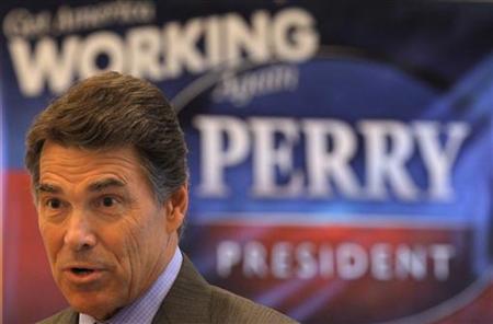 Republican presidential candidate Texas Governor Rick Perry speaks at a meet and greet in Atkinson Republican presidential candidate Texas Governor Rick Perry speaks at a meet and greet in Atkinson