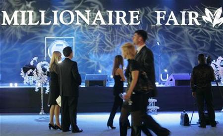 Visitors attend the opening night of the Millionaire Fair in Moscow Visitors attend the opening night of the Millionaire Fair in Moscow