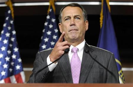 Boehner acknowledges a reporter during a news conference at the Capitol in Washington Boehner acknowledges a reporter during a news conference at the Capitol in Washington
