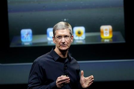 Apple CEO Tim Cook speaks about the iPhone 4S at Apple headquarters in Cupertino, California Apple CEO Tim Cook speaks about the iPhone 4S at Apple headquarters in Cupertino, California