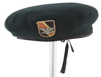 The green wool beret which actor John Wayne wore in the 1968 film, "The Green Berets" sells for over $179,000 at auction The green wool beret which actor John Wayne wore in the 1968 film, "The Green Berets" sells for over $179,000 at auction