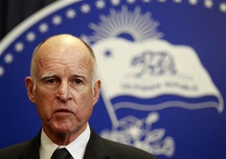 California Governor Jerry Brown speaks after vetoing the budget passed the day before by state legislators in Los Angeles California Governor Jerry Brown speaks after vetoing the budget passed the day before by state legislators in Los Angeles