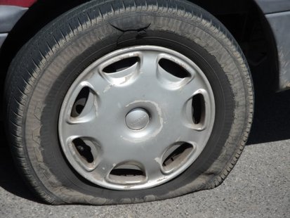 slashed tire slashed tire
