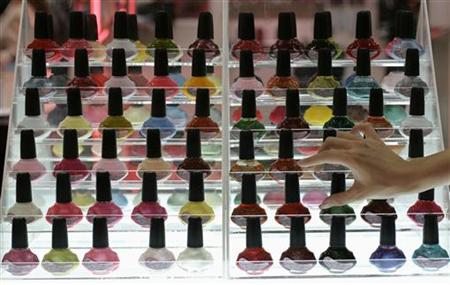 Nail polishes are displayed at the Beautyworld Japan 2007 trade fair in Tokyo Nail polishes are displayed at the Beautyworld Japan 2007 trade fair in Tokyo