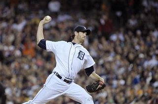 Detroit Tigers starting pitcher Doug Fister throws against the Texas Rangers in the seventh inning of Game 3 of the MLB American League Cham Detroit Tigers starting pitcher Doug Fister throws against the Texas Rangers in the seventh inning of Game 3 of the MLB American League Cham