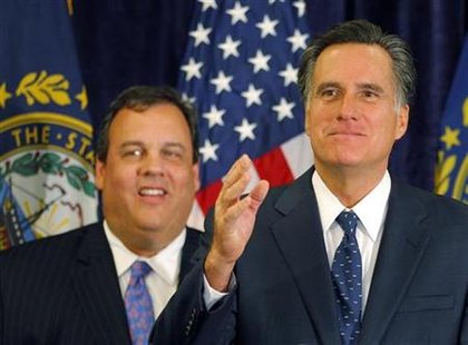 Mitt Romney speaks after getting an endorsement from Chris Christie in Lebanon Mitt Romney speaks after getting an endorsement from Chris Christie in Lebanon