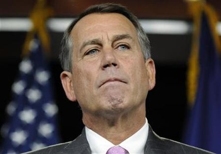 Boehner listens to a question during a news conference at the Capitol in Washington Boehner listens to a question during a news conference at the Capitol in Washington
