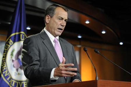 Boehner speaks during a news conference at the Capitol in Washington Boehner speaks during a news conference at the Capitol in Washington