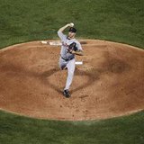 Detroit Tigers pitcher Verlander throws against the Detroit Tigers in the first inning in Game 1 of their MLB American League Championship S Detroit Tigers pitcher Verlander throws against the Detroit Tigers in the first inning in Game 1 of their MLB American League Championship S