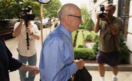 News Corporation Chairman and CEO Murdoch arrives at his home in New York News Corporation Chairman and CEO Murdoch arrives at his home in New York