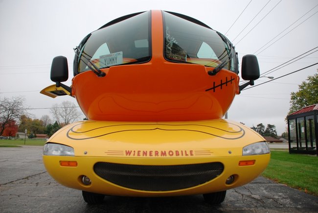 The Oscar Meyer Weinermobile makes a stop at WKZO, FM 106.5, and 1660 The Fan - Oct 26, 2011.  Photos by Sean Patrick Duross.