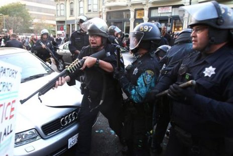 Police at the Occupy Oakland demonstration (Reuters) Police at the Occupy Oakland demonstration (Reuters)