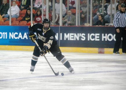 Shane Berschbach skates against Colorado in 2010 Shane Berschbach skates against Colorado in 2010