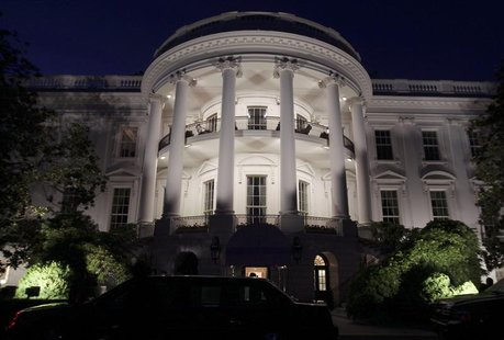The White House is pictured at night from the South Lawn looking north in Washington The White House is pictured at night from the South Lawn looking north in Washington