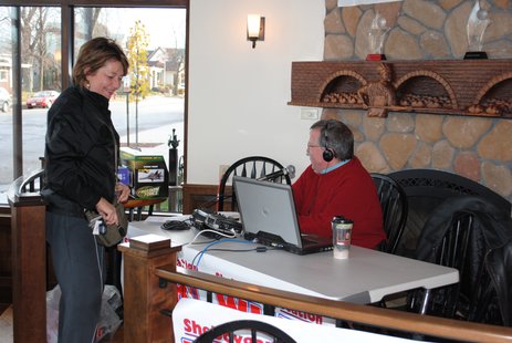 A Sheboygan woman drops of toys during the Jerry Bader show Friday morning. A Sheboygan woman drops of toys during the Jerry Bader show Friday morning.