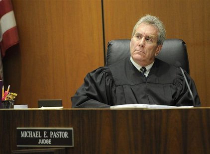 Judge Michael Pastor listens during the redirect cross-examination of Dr. Paul White in Dr. Conrad Murray's trial in the death of pop star M Judge Michael Pastor listens during the redirect cross-examination of Dr. Paul White in Dr. Conrad Murray's trial in the death of pop star M