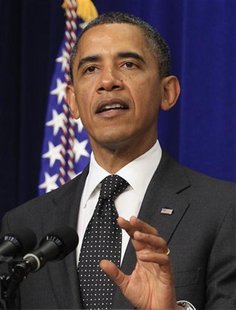 U.S. President Obama speaks at a bill signing ceremony promoting jobs for veterans at the White House in Washington