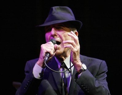 Canadian singer-songwriter Leonard Cohen performs at the Coachella Music Festival in Indio Canadian singer-songwriter Leonard Cohen performs at the Coachella Music Festival in Indio