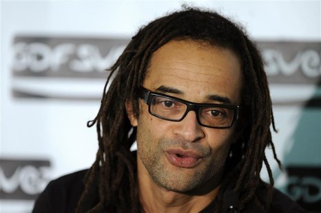 Former French tennis star Yannick Noah attends a news conference at the Paris Open tennis tournament Former French tennis star Yannick Noah attends a news conference at the Paris Open tennis tournament