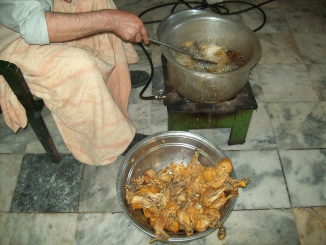 Invited for an authentic Afghan lunch...deep fried chicken and rice.