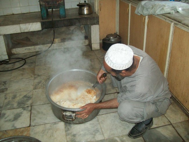 Invited for an authentic Afghan lunch...deep fried chicken and rice.
