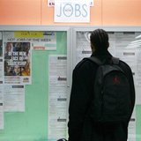 File photo of a man looking at employment opportunities at a jobs center in San Francisco File photo of a man looking at employment opportunities at a jobs center in San Francisco