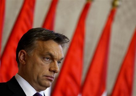 Hungarian PM Orban attends a news conference in Budapest Hungarian PM Orban attends a news conference in Budapest
