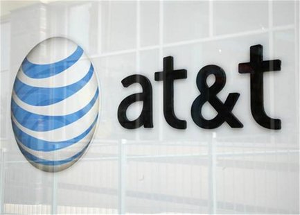 A view shows the AT&T store sign in Broomfield, Colorado A view shows the AT&T store sign in Broomfield, Colorado