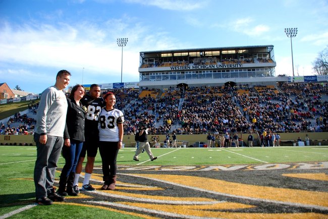 Western Michigan closes out the regular season at home with a 68-19 win over Akron.  Photos by Sean Patrick Duross.