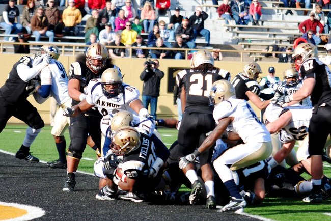 Western Michigan closes out the regular season at home with a 68-19 win over Akron.  Photos by Sean Patrick Duross.