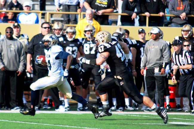Western Michigan closes out the regular season at home with a 68-19 win over Akron.  Photos by Sean Patrick Duross.