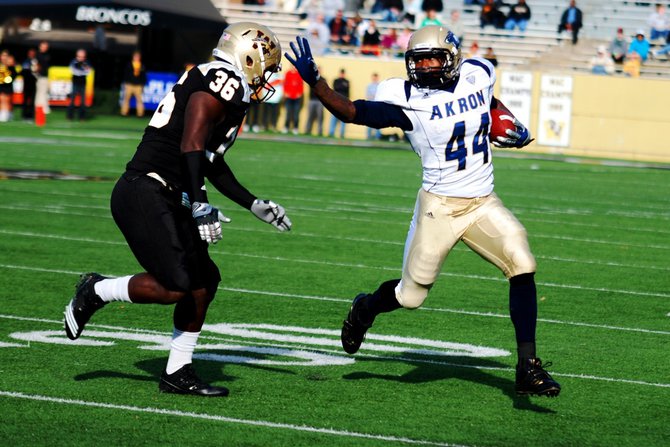 Western Michigan closes out the regular season at home with a 68-19 win over Akron. Photos by Sean Patrick Duross.